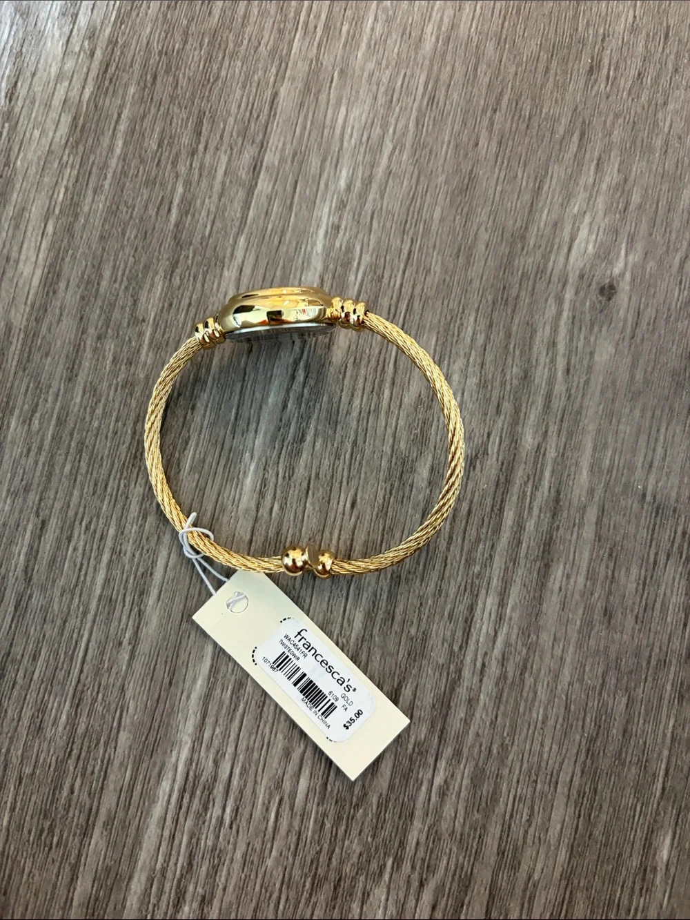 Francesca’s Clock Bracelet NWT